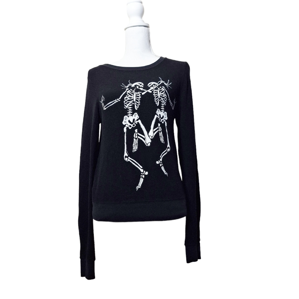 RARE! Wildfox Dancing Skeletons 💀 Baggy Beach Jumper - Picture 6 of 16